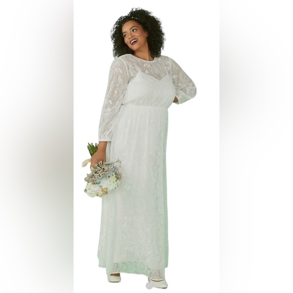 NWT White Just the Beginning White Maxi Dress L - Picture 2 of 4